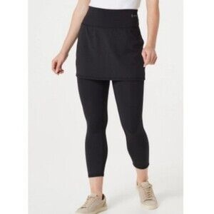 🥑5/$25 Zuda Z-Move Cropped Skirted cropped Leggings | Black XXS